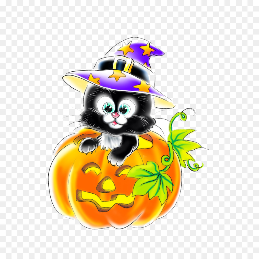 Gato De Halloween，Abóbora PNG