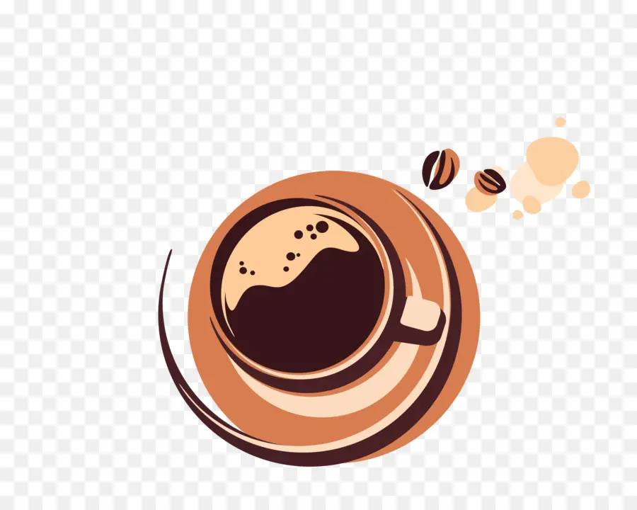 Xícara De Café，Vista Superior PNG