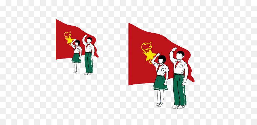 Crianças Com Bandeira Vermelha，Crianças PNG