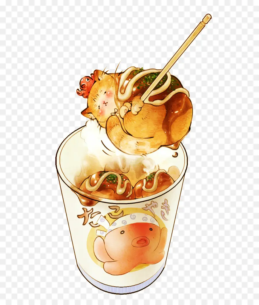 Takoyaki，Polvo PNG