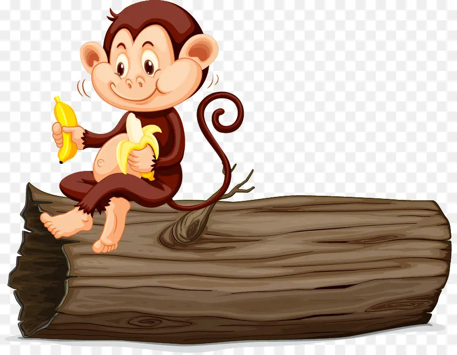 Macaco Comendo Banana，Banana PNG