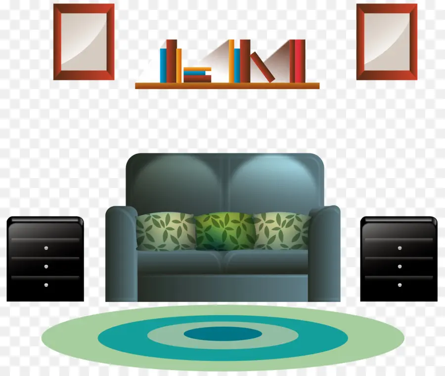 Configuração Da Sala De Estar，Sofá PNG