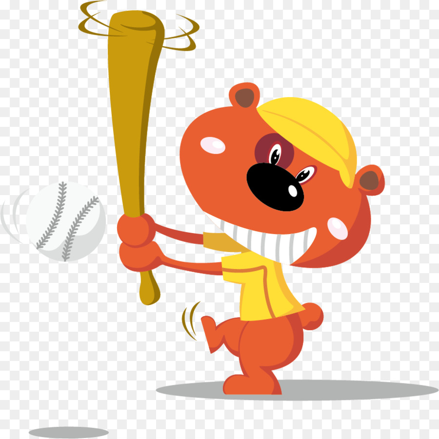 Urso De Desenho Animado，Beisebol PNG