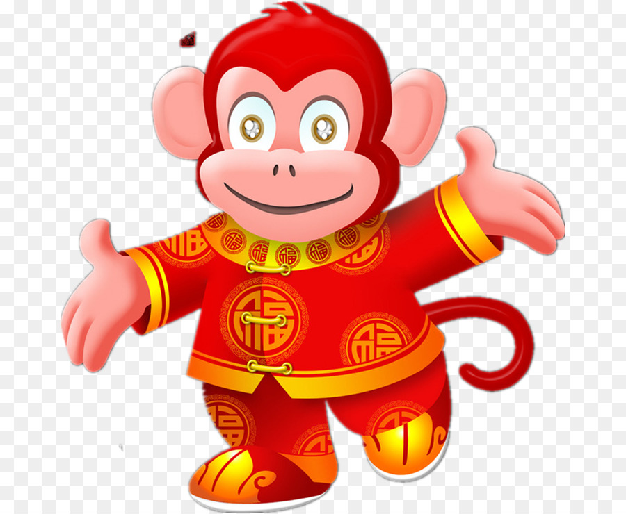 Ano Novo Chinês，Macaco PNG