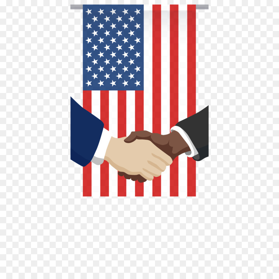 Aperto De Mão Com Bandeira Americana，Acordo PNG