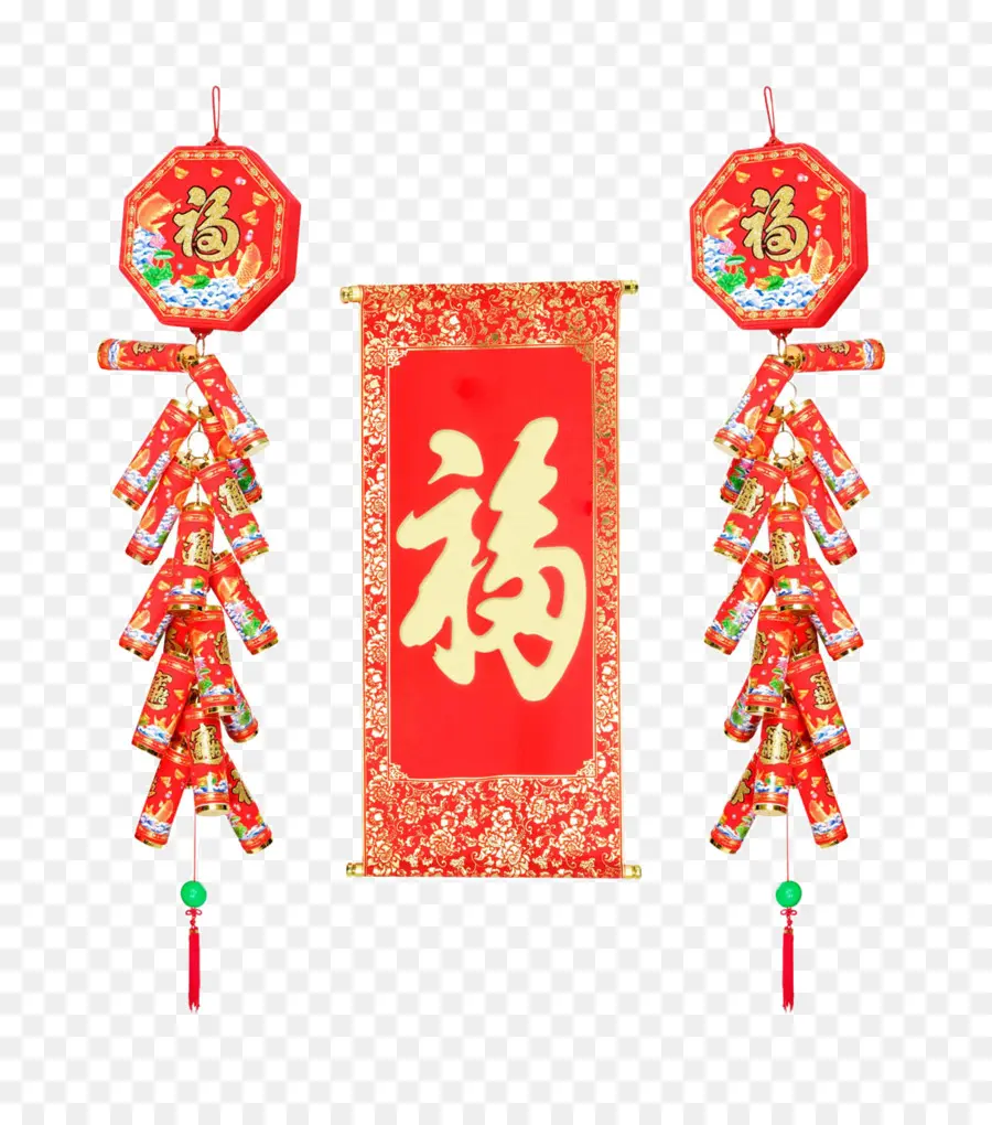 Fogos De Artifício Chineses，Vermelho PNG