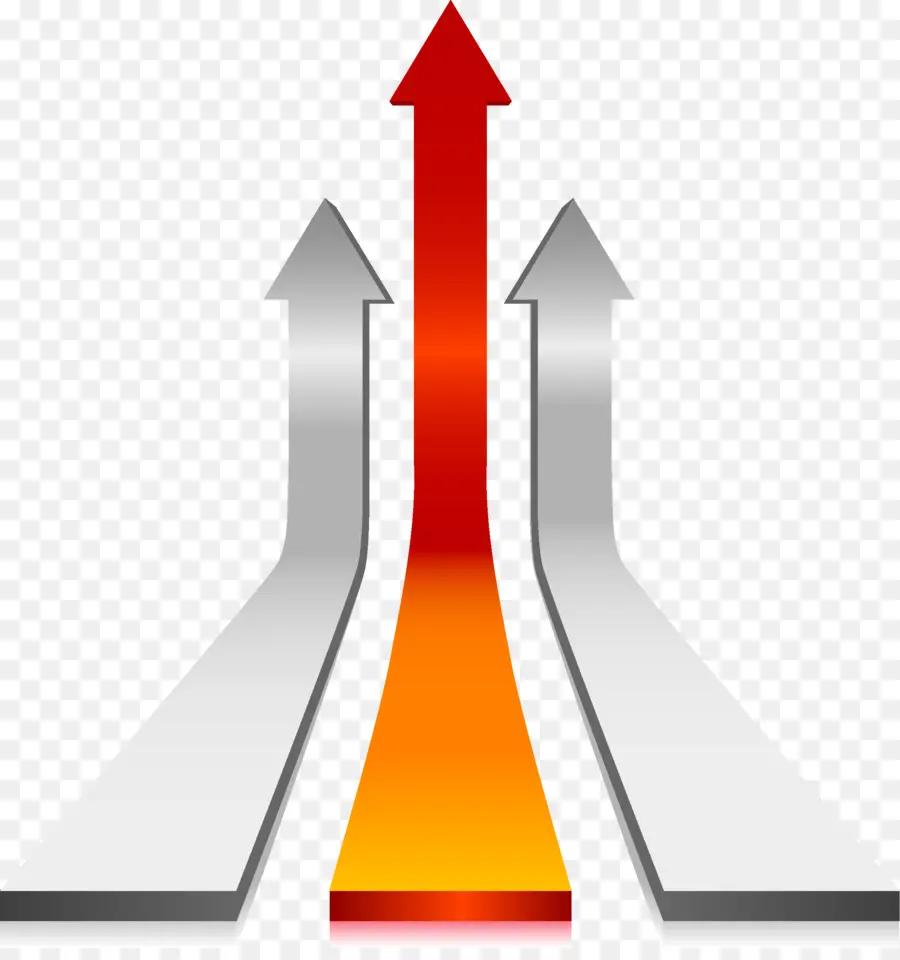 Setas Vermelhas E Cinzas，Para Cima PNG