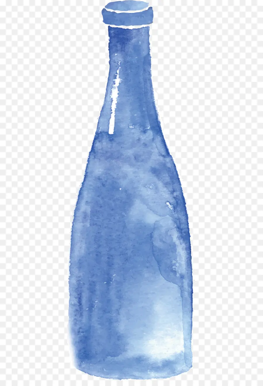 Garrafa Azul，Aquarela PNG