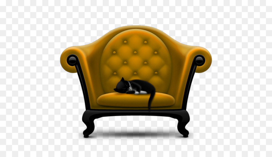 Gato No Sofá Amarelo，Sofá PNG