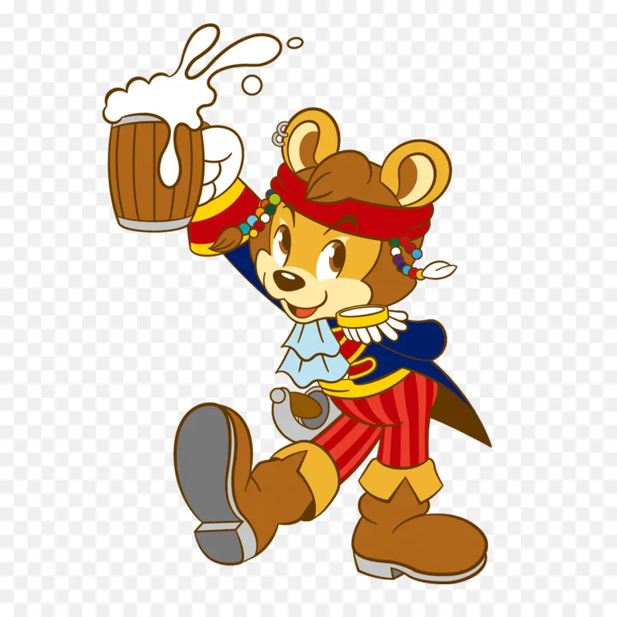 Urso De Desenho Animado，Cerveja PNG