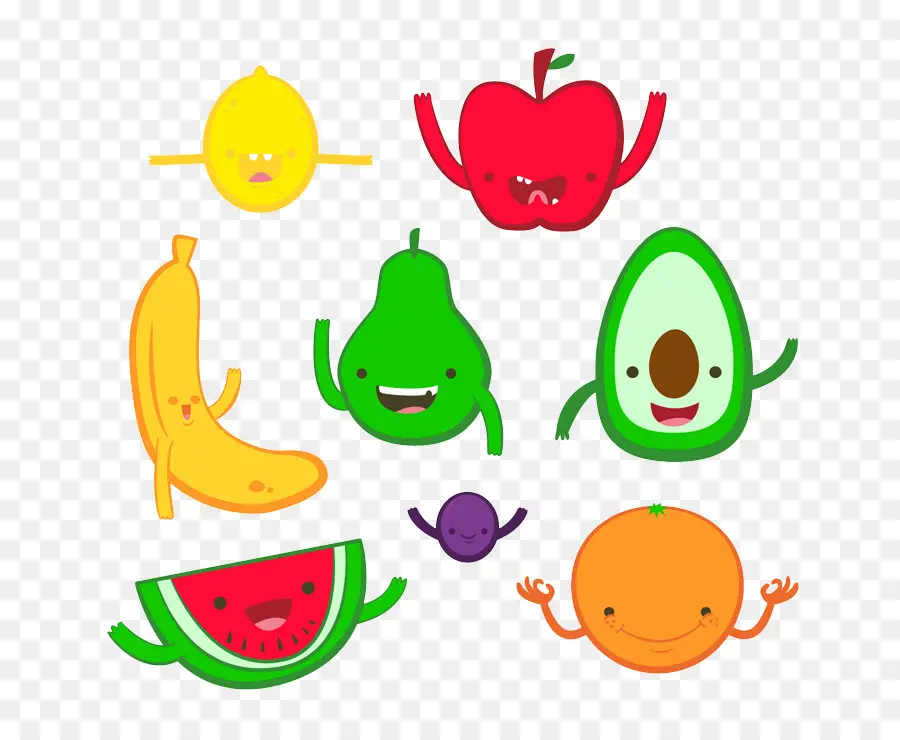 Frutas，Desenho Animado PNG