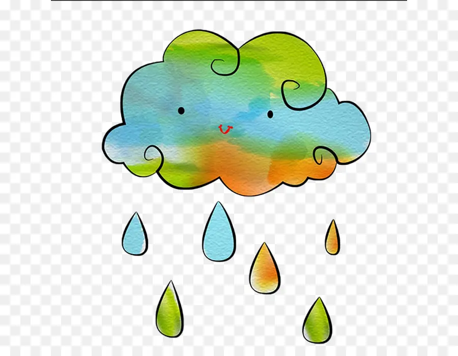 Nuvem Colorida，Chuva PNG