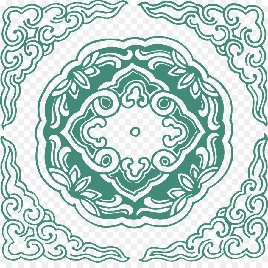 Design Ornamental，Verde PNG