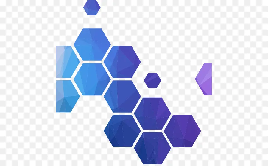 Hexágonos，Azul PNG