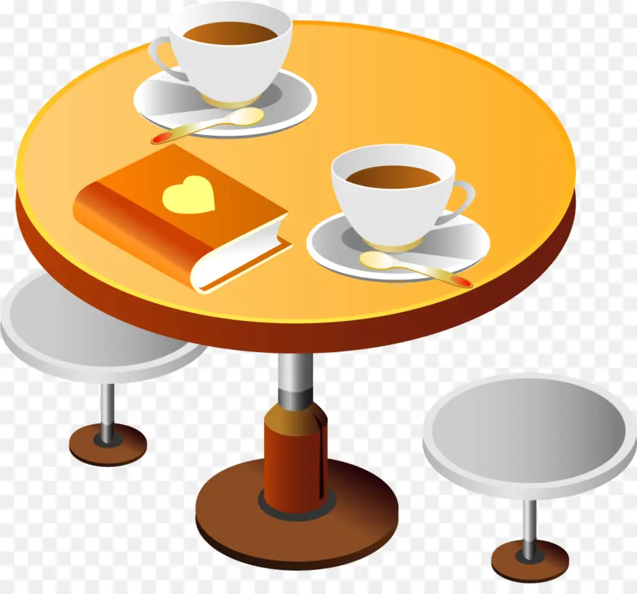 Xícaras De Café，Mesa PNG