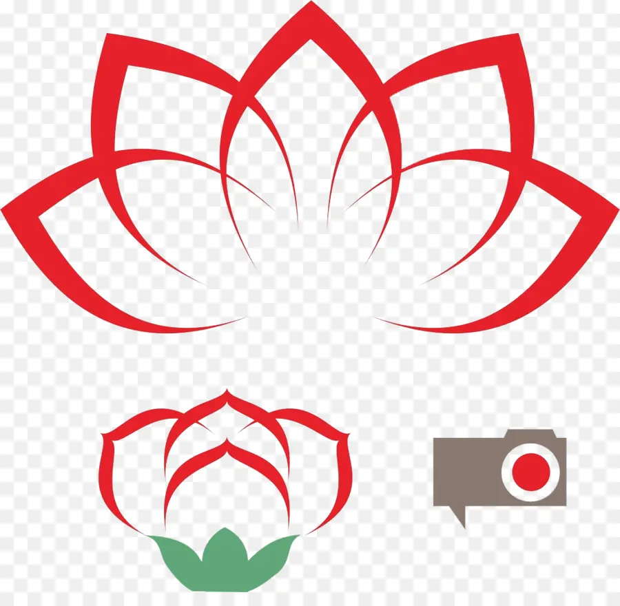 Símbolos De Lótus Vermelho，Flor PNG