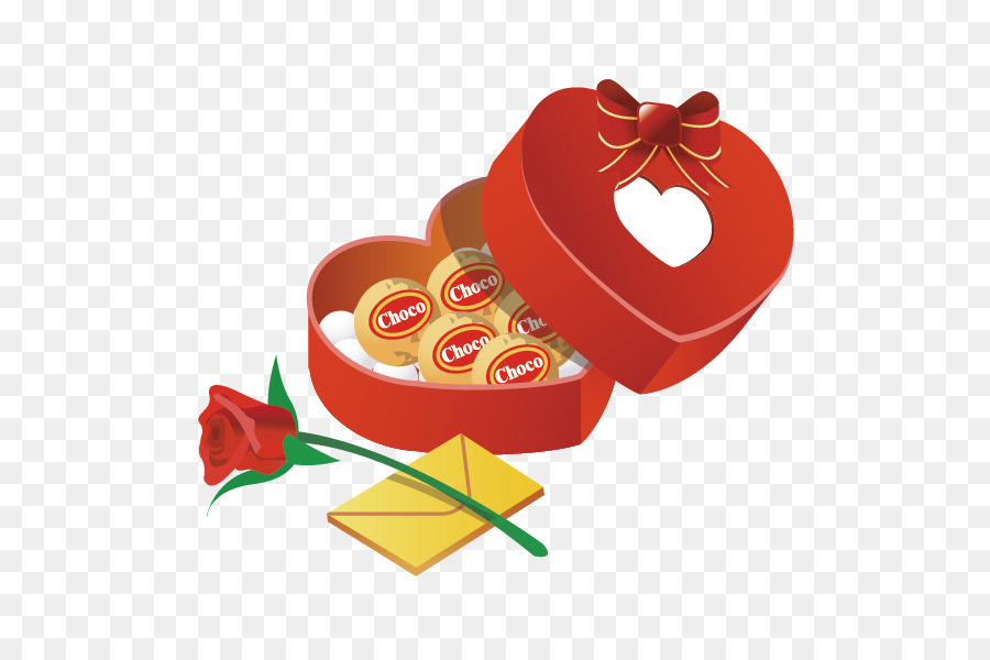 Caixa Coração，Chocolates PNG