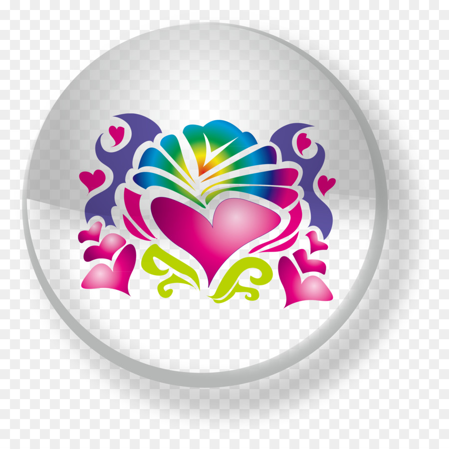 Design De Coração Colorido，Amor PNG