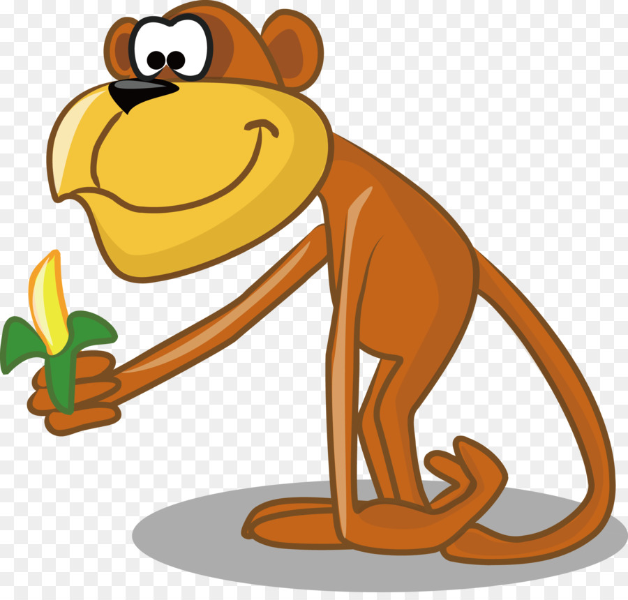 Desenho De Macaco Bonito Vetor Jogando Ilustração Material De