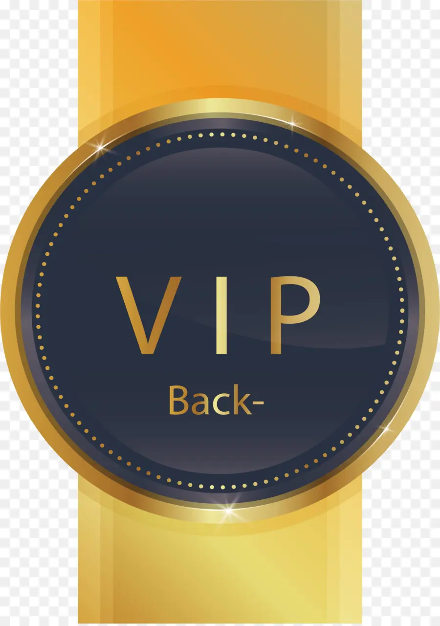 Distintivo Vip，Ouro PNG