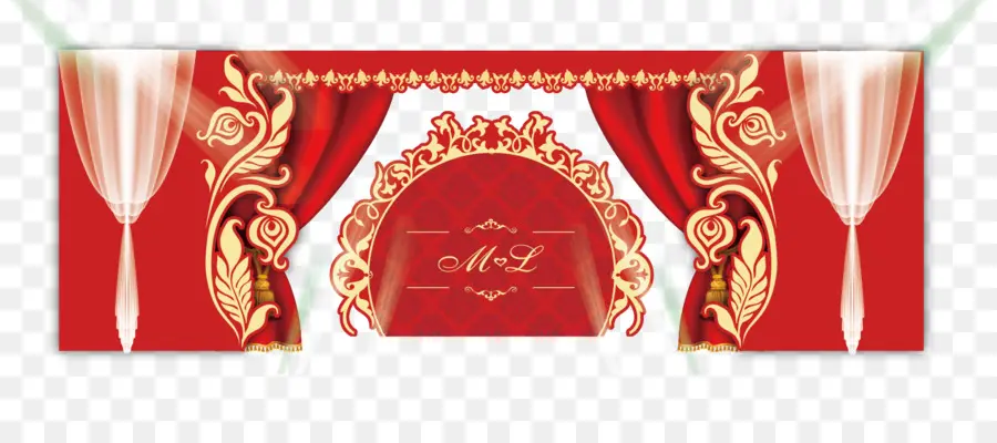 Banner Decorativo Vermelho，Ornamento PNG