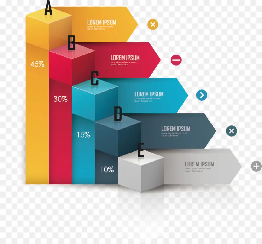 Setas Infográficas，Gráfico De Barras PNG