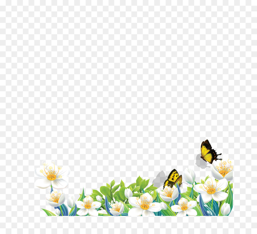 Borboleta E Flores，Natureza PNG