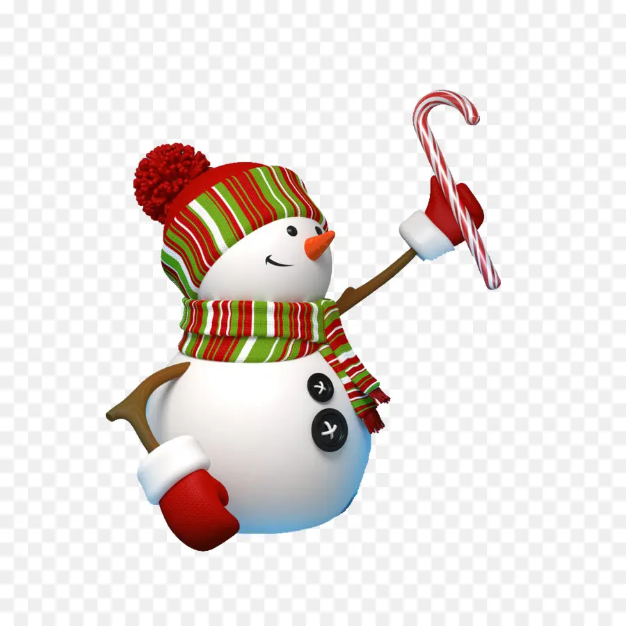 Boneco De Neve Com Bastão De Doces，Lenço PNG