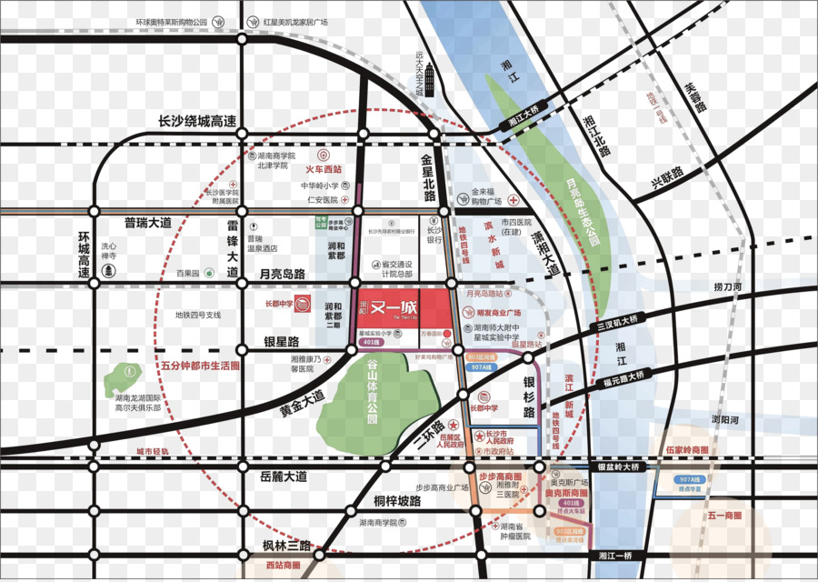 Changsha Administrativo Da Faculdade，Mapa PNG