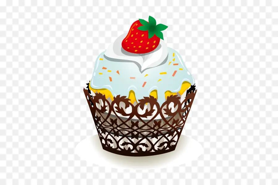 Bolo De Aniversário，Cupcake PNG