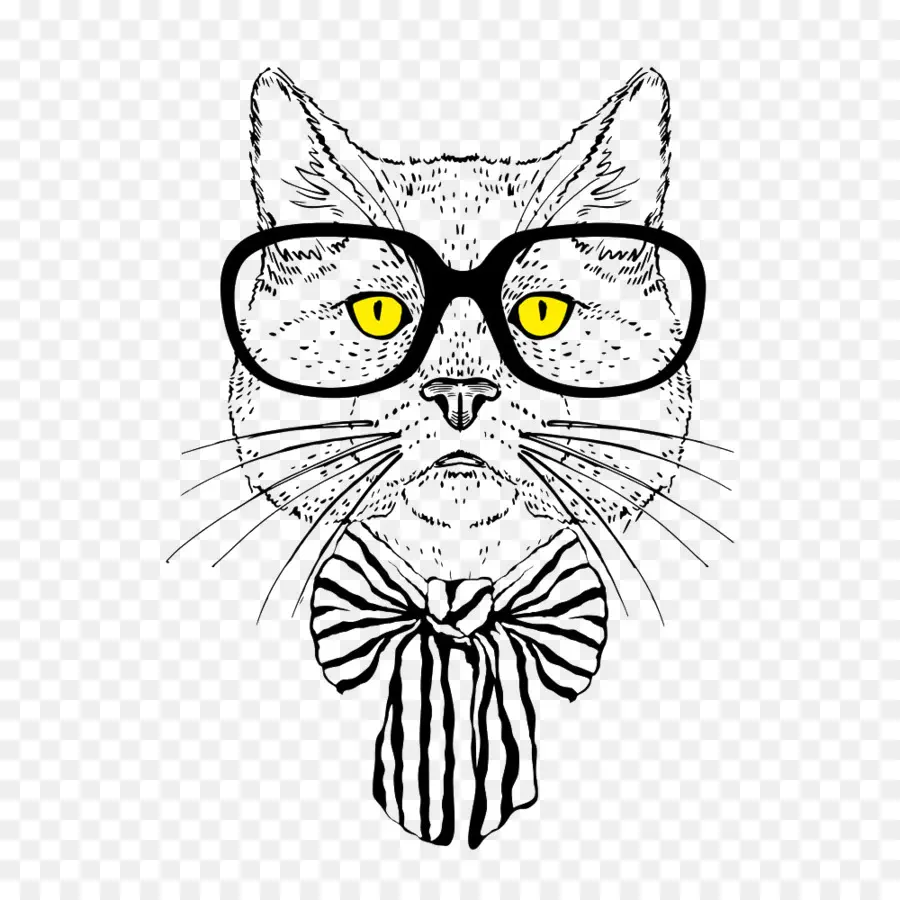 Gato，Hipster PNG