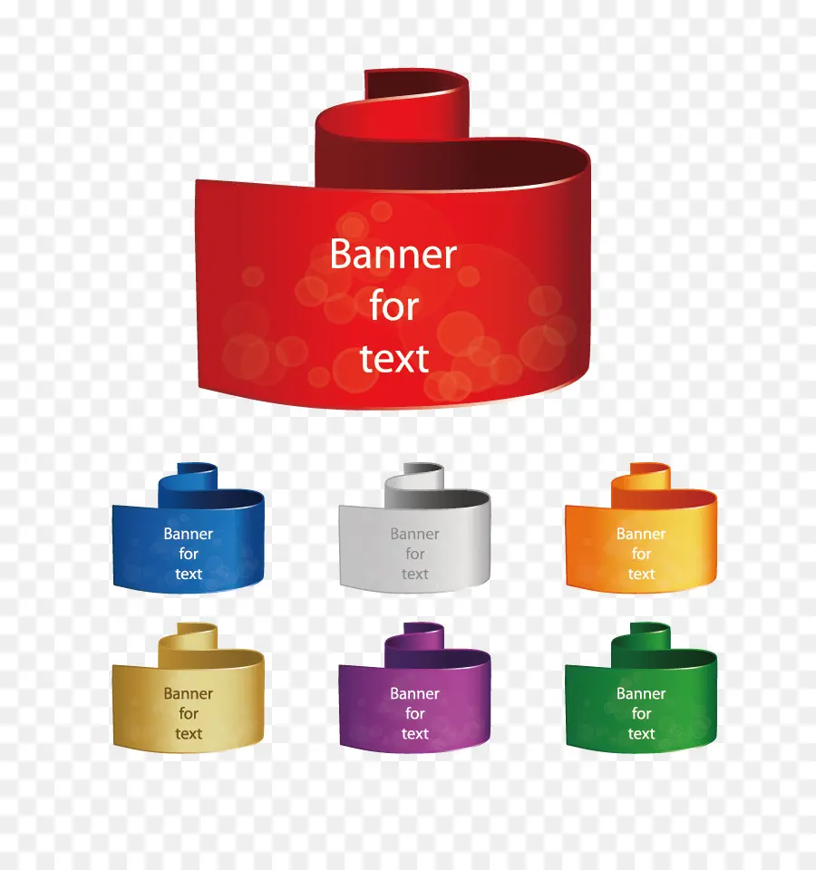 Banners Coloridos，Texto PNG