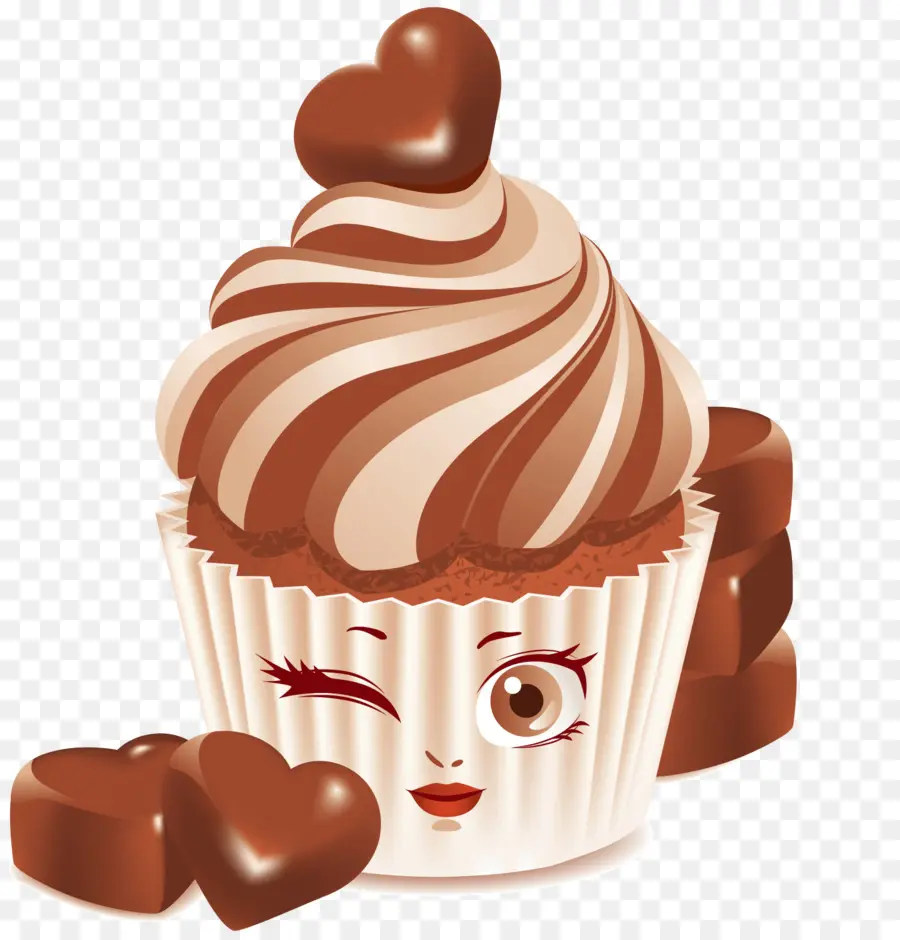 Cupcake，Bolo De Chocolate PNG