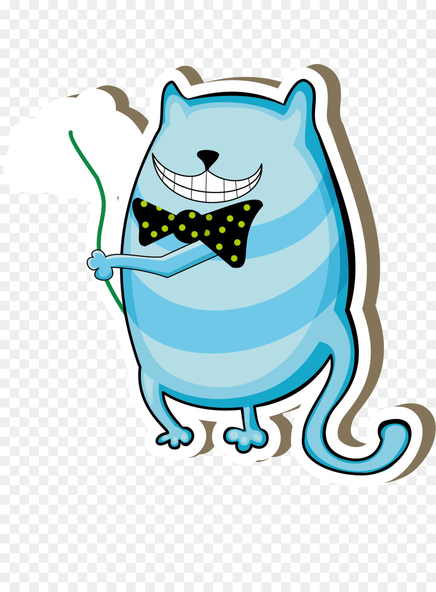 Gato Azul Dos Desenhos Animados，Azul PNG