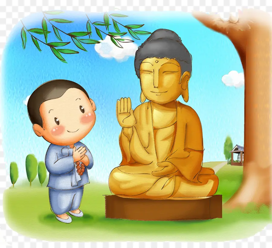Cartoon，O Budismo PNG