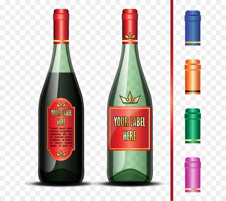 Garrafas De Vinho Com Rótulos，Vinho PNG