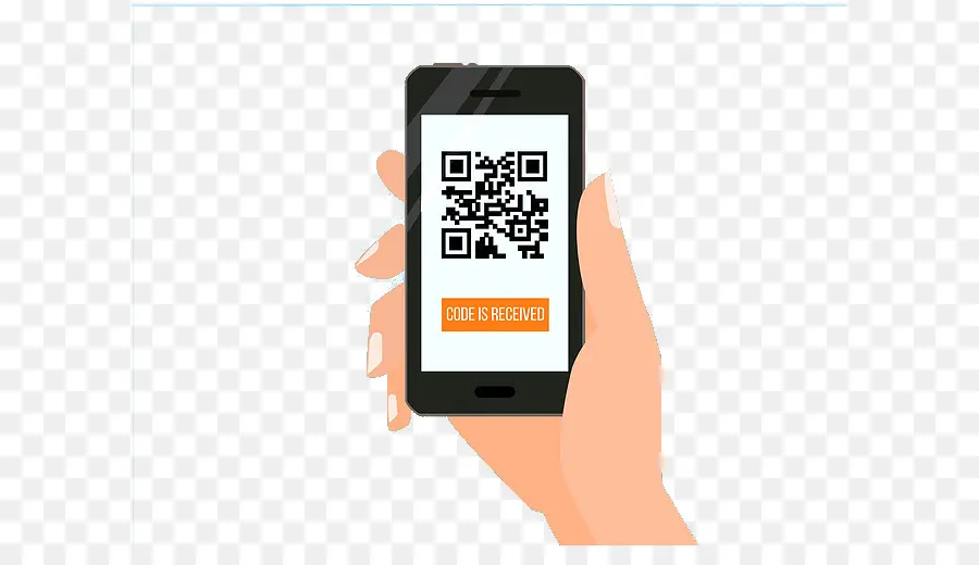 Mão Segurando Um Smartphone，Código Qr PNG