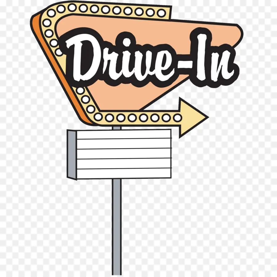 Placa De Drive In，Retrô PNG