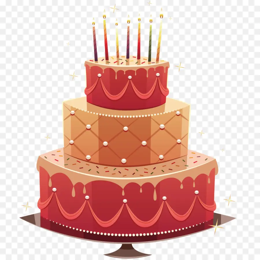 Bolo De Aniversário，Creme PNG