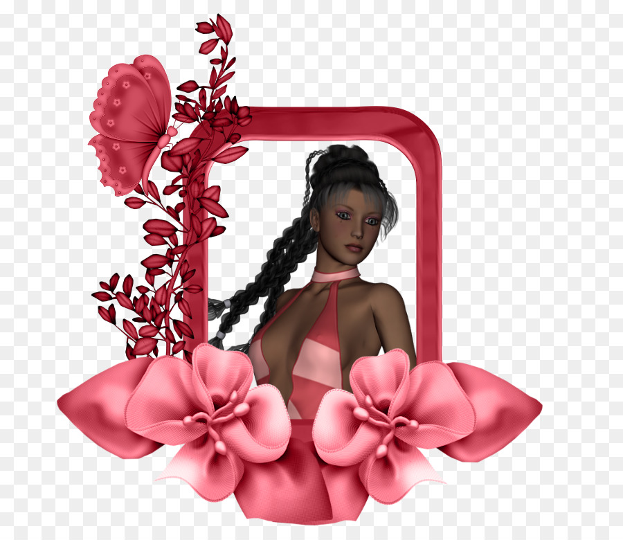 Mulher Com Flores，Flores Vermelhas PNG