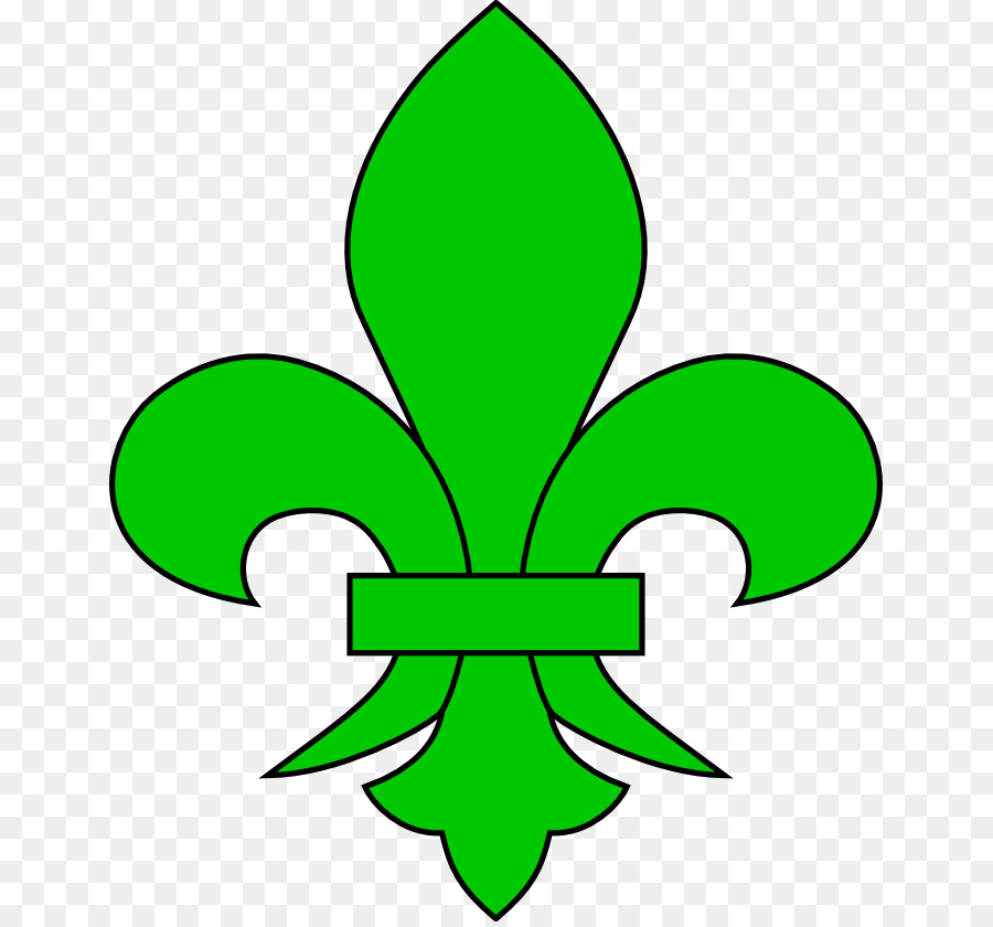 Flor De Lis Verde，Emblema PNG