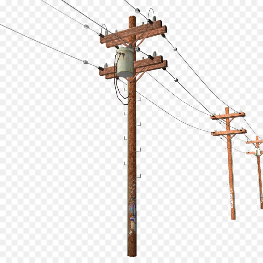 Poste，Sobrecarga Da Linha De Energia PNG