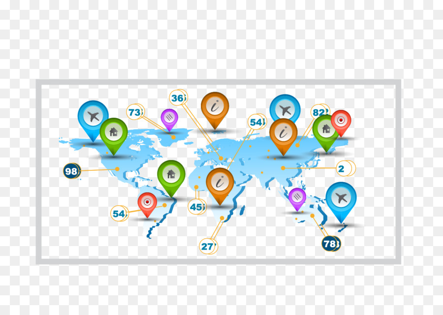 Mapa Mundial，Alfinetes PNG