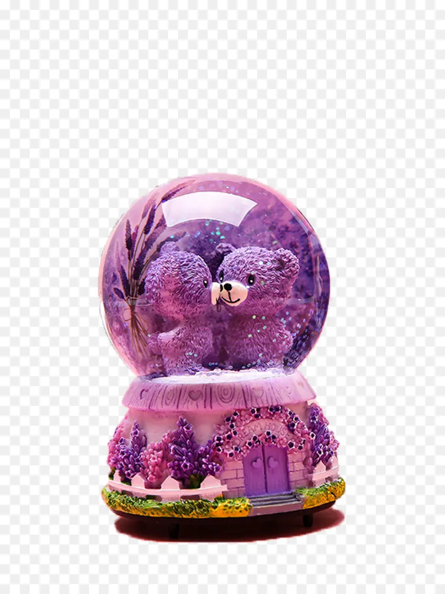 Globo De Neve Do Urso Roxo，Urso PNG