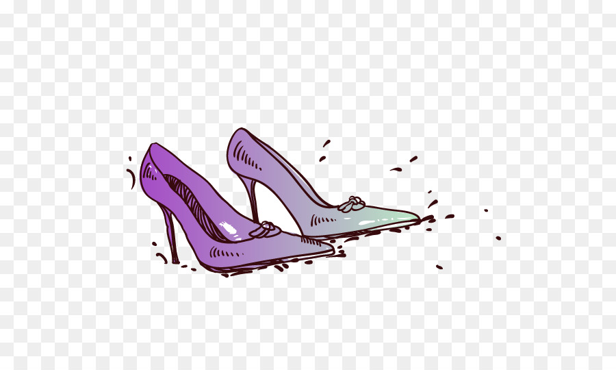 Salto Alto Roxo，Moda PNG