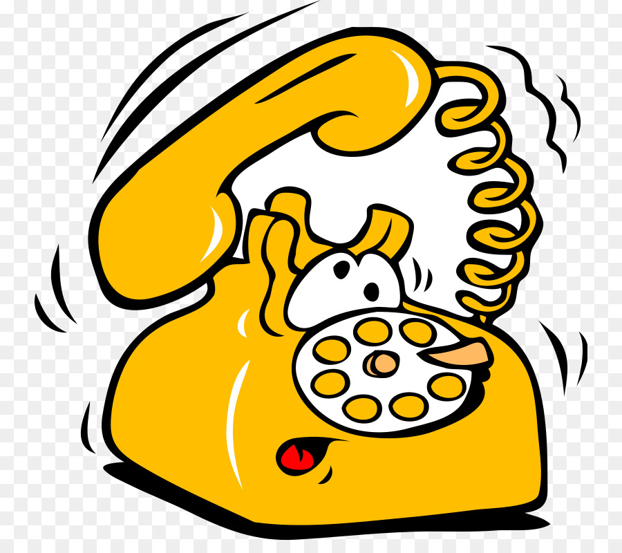 Telefone Amarelo De Desenho Animado，Telefone PNG