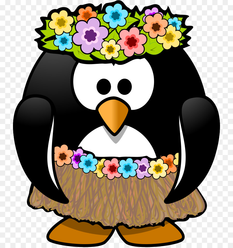 Pinguim Em Saia Hula，Hula PNG