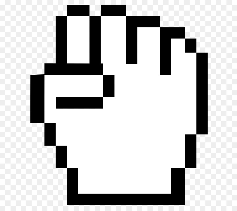 Cursor De Mão De Pixel，Ponteiro PNG