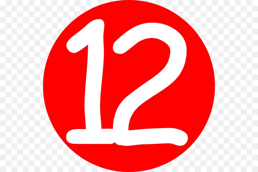 Número 12，Dígito PNG