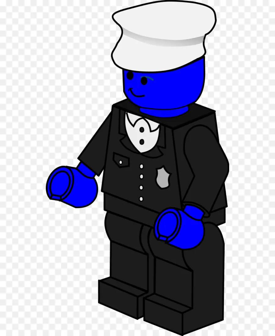 Policial Lego Azul，Figura PNG